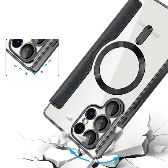 Чохол-книжка для Samsung Galaxy S25 Ultra, RFID Wallet MagSafe CamShield, чорний