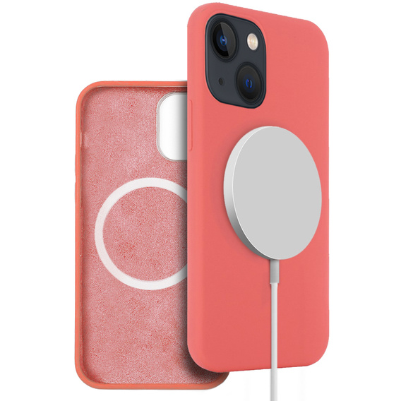 Чехол до iPhone 13, Silicone MagSafe, розовый