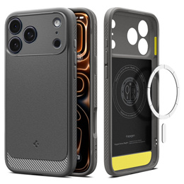 Чехол Spigen Rugged Armor MagSafe для iPhone 17 Pro, серый