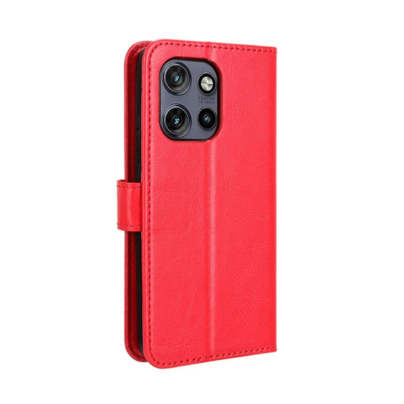 Откидной чехол для Motorola Edge 50 Neo / Motorola ThinkPhone 25, Crazy Horse Wallet, красный