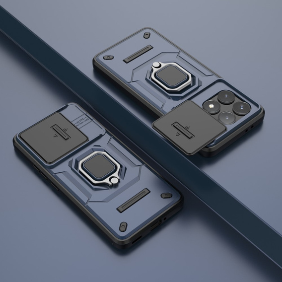 Чохол для Xiaomi Poco F6 Pro, KickStand Camera Lens, м'яти