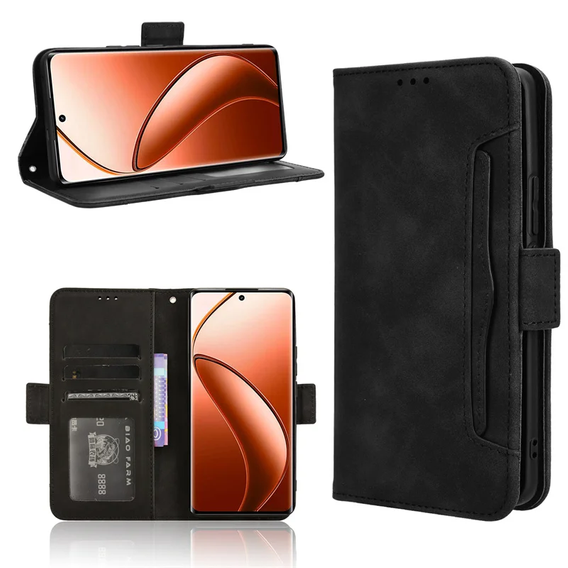 Откидной чехол для Realme 12 Pro 5G / 12 Pro+ 5G, Card Slot, чёрный