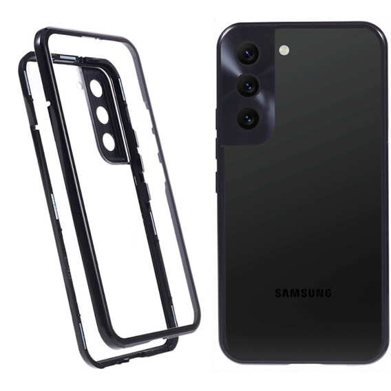 Чохол для Samsung Galaxy S21, Magnetic Dual Glass, чорний