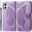 Откидной чехол для Motorola Moto G73 5G, Butterfly, фиолетовый
