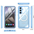 Чохол для Samsung Galaxy S25+ Plus, Shockproof, зі склом, для MagSafe, м'яти