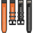Силиконовый ремешок для Garmin Fenix 5/6/7 Forerunner 945/935, Orange / Black