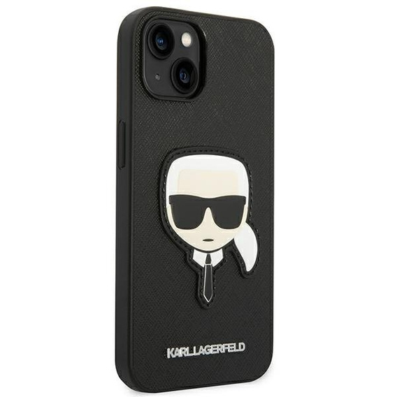 Чехол Karl Lagerfeld до iPhone 14 Plus, Saffiano Karl's Head Patch, чёрный