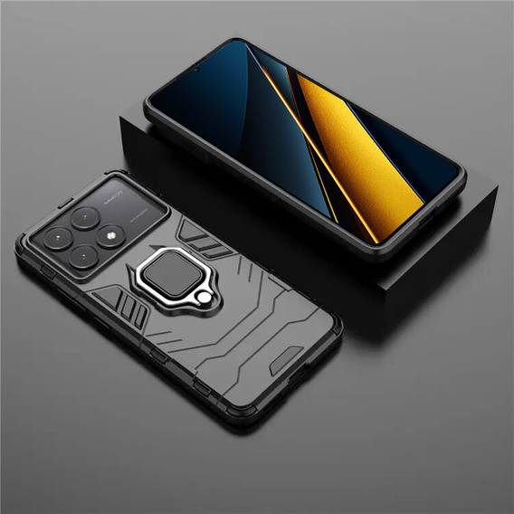Чoхол до Xiaomi Poco X6 Pro 5G, Kickstand Ring, чорний