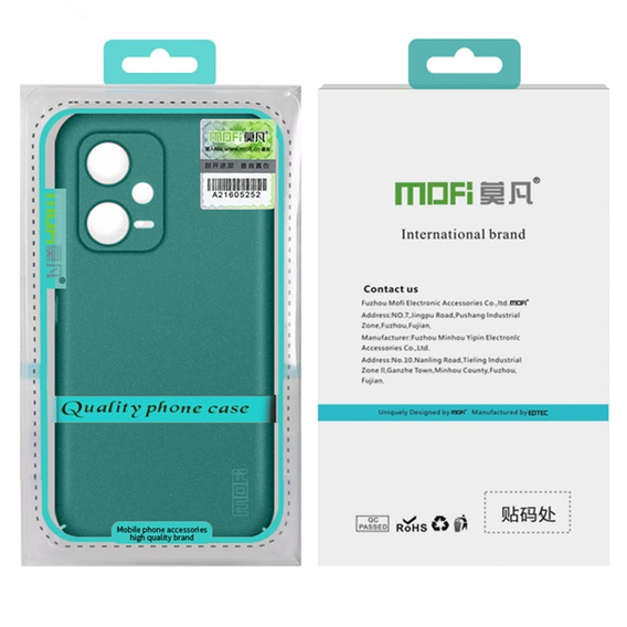 чехол MOFI для Xiaomi Poco X5 / Redmi Note 12 5G, тонкий, зелёный