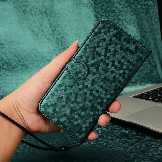 Чохол-накладка для Oppo Reno 14F, Wallet Rhombus, зелений
