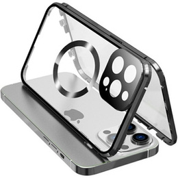 Магнітний чохол Dual Glass MagSafe для iPhone 15 Pro, чорний