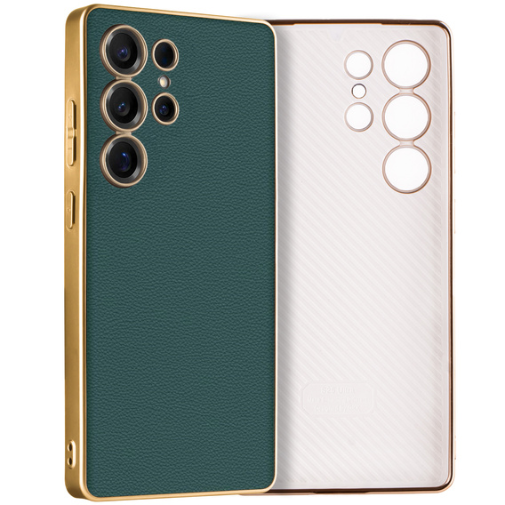 Чехол до Samsung Galaxy S25 Ultra, GKK Leather, зелёный