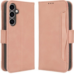 Футляр з клапаном для Samsung Galaxy S23 FE, Card Slot, рожевий