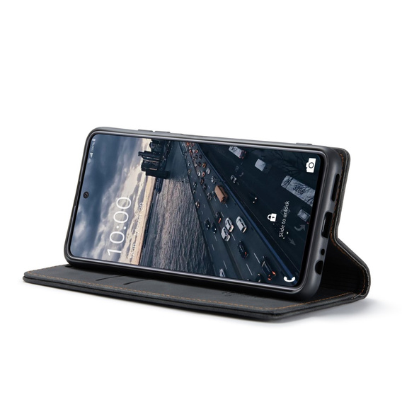 Чехол CASEME для Samsung Galaxy A33 5G, Leather Wallet Case, чёрный