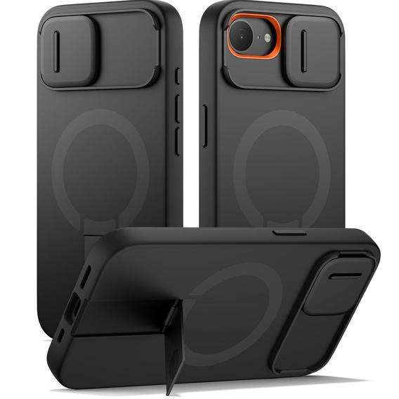 SURITCH - Магнитный защитный чехол с крышкой камеры и подставкой для iPhone 16e