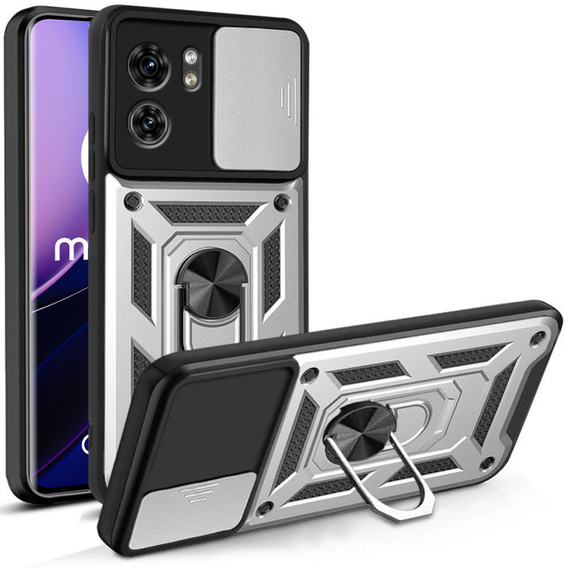 Чехол NOX Camera Slide Motorola Edge 40, CamShield Slide, серебро