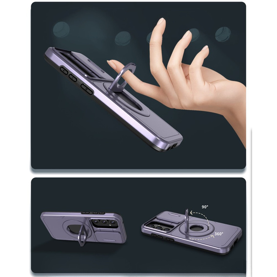 Чохол для Samsung Galaxy S20 FE, Military Magnet, для MagSafe, фіолетовий