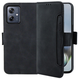 Футляр з клапаном для Motorola Moto G54 5G, Card Slot, чорний