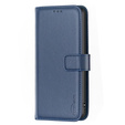 Откидной чехол для Samsung Galaxy A25 5G, BINFEN Wallet, синий + 9H стекло  