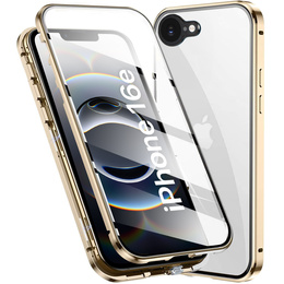 Чохол для iPhone 16E, Magnetic Dual Glass, золотий
