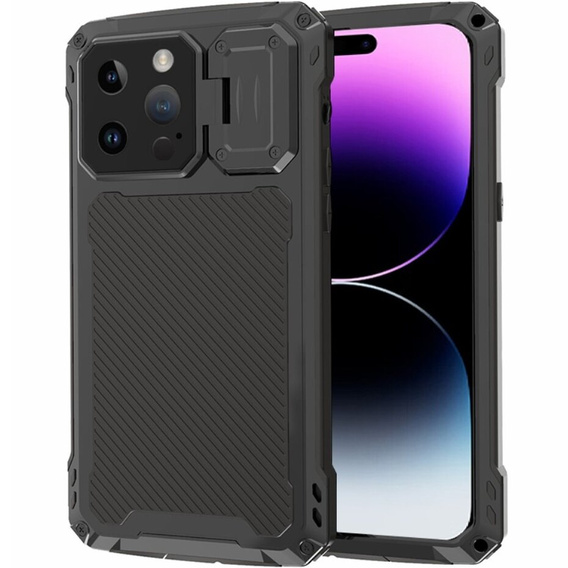 Чехол для iPhone 14 Pro, CamShield Case, с подставкой, черный