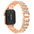 Бриллиантовый браслет для Xiaomi Smart Band 8 Pro, розовое золото