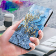 Откидной чехол для Samsung Galaxy A14 4G/5G, Wallet Marble, синий