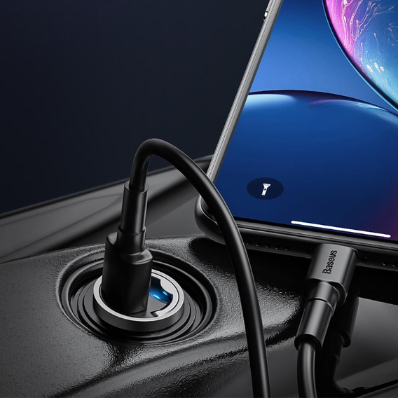 Baseus Автомобільний зарядний пристрій  2-Port USB i USB Type-C PD40W/QC3.0 - Grey