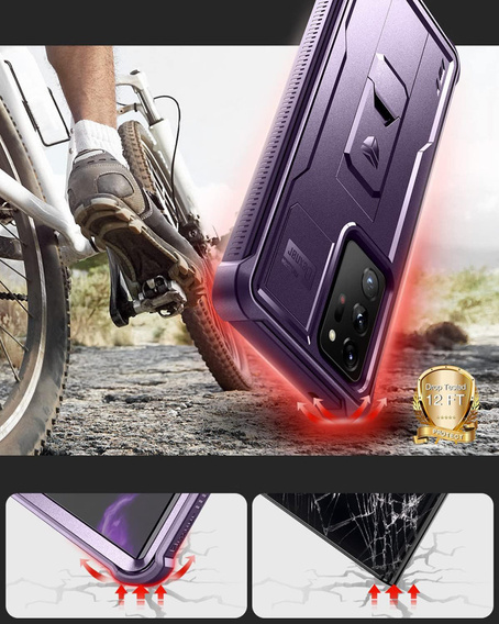 Броньований чохол для Samsung Galaxy Note 20 Ultra, Dexnor Full Body, фіолетовий