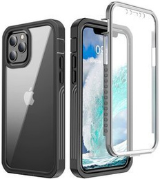Чoхол Shockproof до iPhone 12/12 Pro, із захисним екраном, чорний