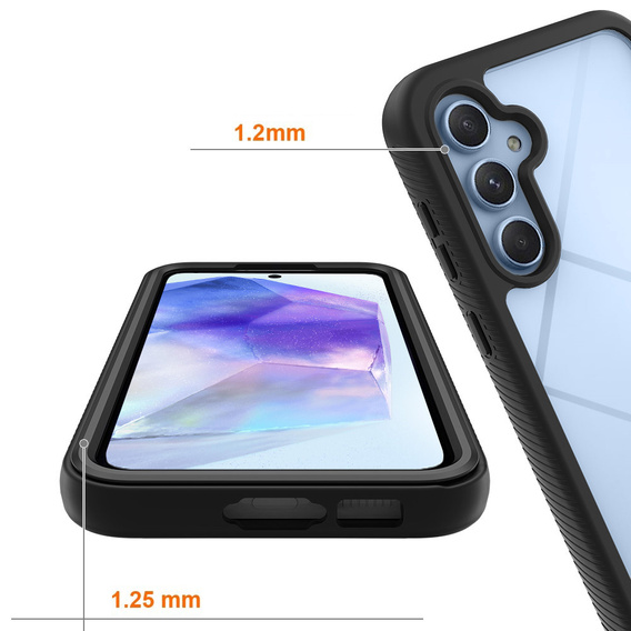 Чехол для Samsung Galaxy A55 5G, Shockproof, с пленкой, чёрный