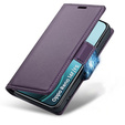 Чохол для Oppo Reno 14 F / 14 FS, ERBORD Glossy Litchi, гаманець з клапаном, фіолетовий