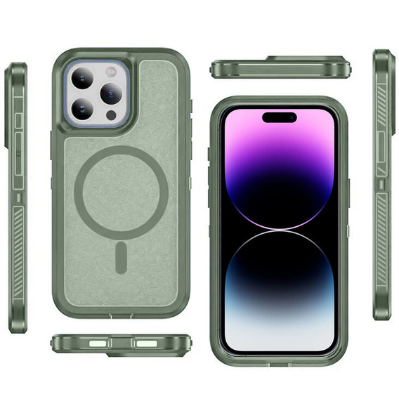 Чохол з рамкою для iPhone 14 Pro Max, для MagSafe, зелений