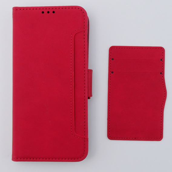 Откидной чехол для Motorola Moto G54 5G, Card Slot, красный