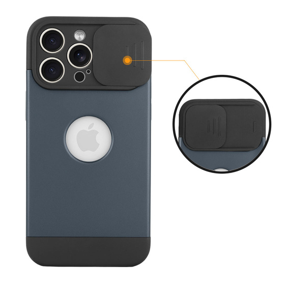 Чoхол до iPhone 15 Pro Max, ERBORD MagProtect Slide Camera, титановий синій