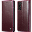 Флип-кейс CASEME для Samsung Galaxy S21, Waxy Textured, красный