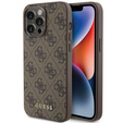 Чoхол GUESS до iPhone 15 Pro Max, 4G Metal Gold Logo, коричневий