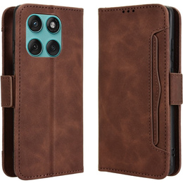 Откидной чехол для Motorola Edge 60 / 60 Fusion, Card Slot, коричневый