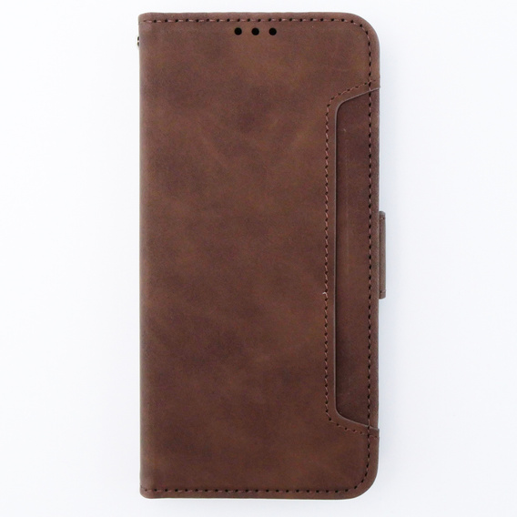 Откидной чехол для Motorola Moto G54 5G, Card Slot, коричневый