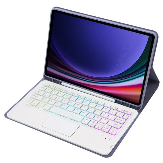 Чохол + клавіатура Samsung Galaxy Tab A9+, with touchpad, світло-блакитний