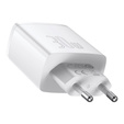 Зарядний пристрій BASEUS 2xUSB + USB Type-C, 30W - White