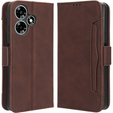 Футляр з клапаном для Infinix Hot 30, Card Slot, коричневий