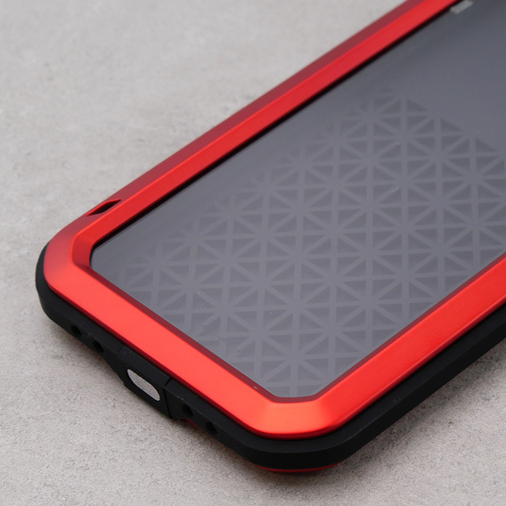 Чoхол Love Mei до iPhone 12, armored with glass, червоний