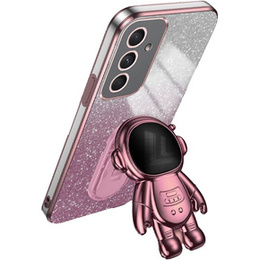 Чохол для Samsung Galaxy A55 5G, Glitter Astronaut, рожевий