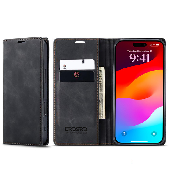 Чехол-кошелек ERBORD Vintage с клапаном для iPhone 17 Pro Max
