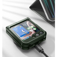 Броньований чохол для Samsung Galaxy Z Flip 5 5G, Dexnor Clip Holder, зелений
