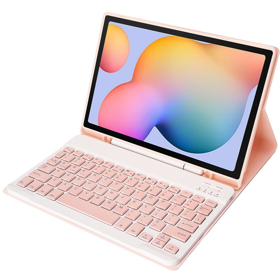 Чехол + клавиатура Samsung Galaxy Tab S6 Lite P610/P615 / S6 Lite 2022 10.4, Pen Slot, розовый rose gold