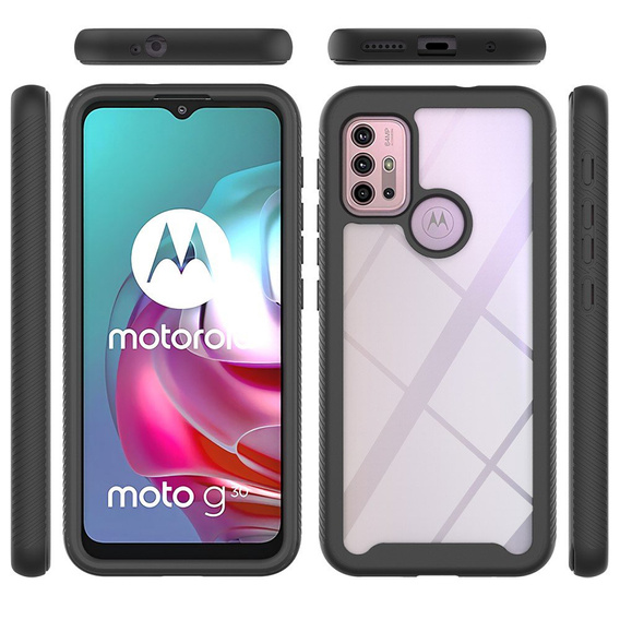 Чехол для Motorola Moto G10 / G20 / G30, Shockproof, с пленкой, синий