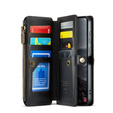 Чохол CASEME для Samsung Galaxy S24 FE, RFID Leather Wallet з плечовим ременем, чорний