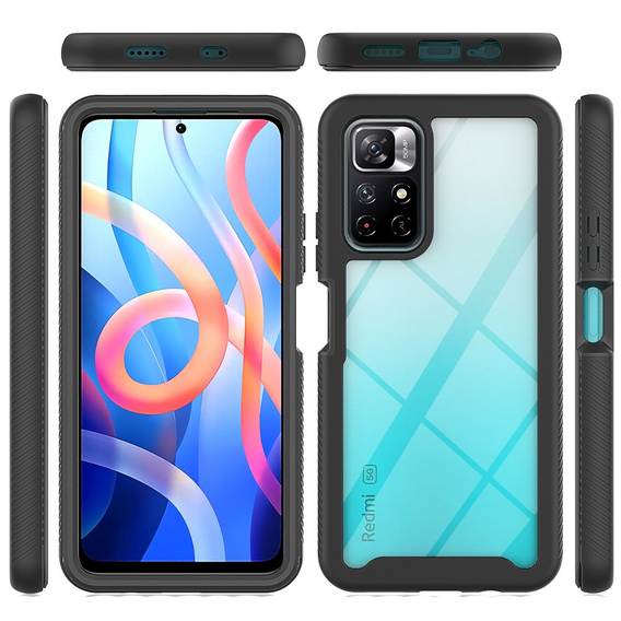 Чехол для Xiaomi Poco M4 Pro 5G / Redmi Note 11S 5G, Shockproof, с пленкой, синий
